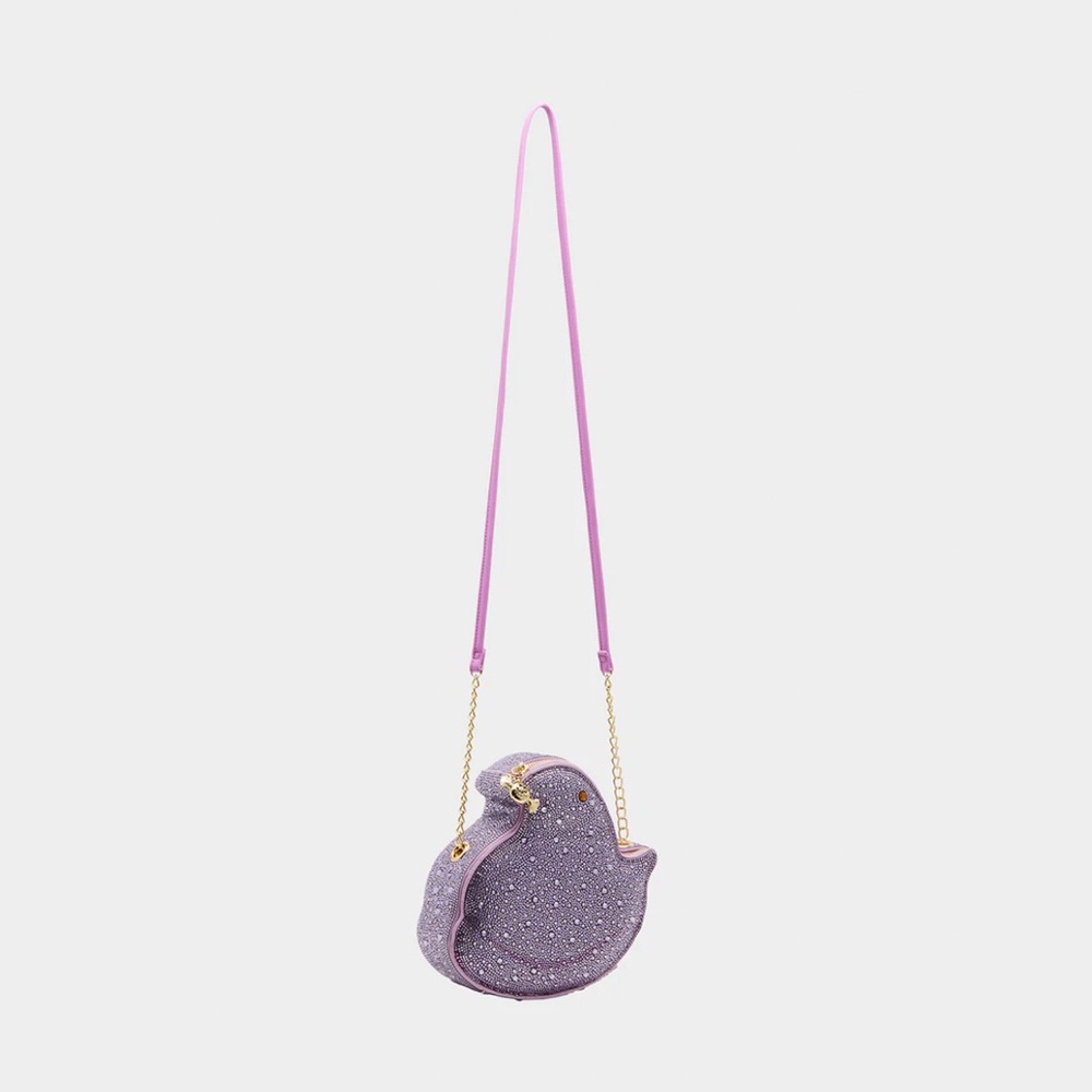 🐣 KITSCH PEEPS® RHINESTONE CHICK CROSSBODY BAG! by Betsey Johnson - Picture 3 of 7